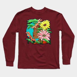 Girl in the Flower Garden Long Sleeve T-Shirt